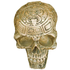 Adicione estilo à sua decoração com a escultura Caveira Crânio I Asteca. Feita de resina de alta qualidade, é perfeita para fãs de temas alternativos. Compre agora!