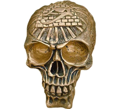 Decore seu espaço com a Caveira Crânio I Egípcio B, escultura em resina de alta qualidade. Adquira já e mostre sua personalidade única!