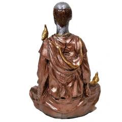 Imagem São Francisco Meditando 20cm em Resina Artesanal - Maraterapia - loja online