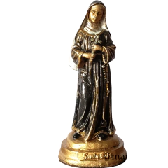 Adquira a imagem de Santa Rita 15cm em resina, símbolo de fé e proteção. Produzida artesanalmente, traz serenidade ao seu lar. Compre agora!