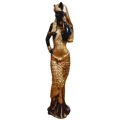 Deusa Egípcia Bastet - 27cm em Gesso I Deusa do Lar e da Fertilidade