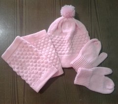 Touca Luvas e Polainas Bebê 6 a 12 meses - Ateliê Artetramas Tricô | Toucas e Luvas de Tricô Compre Sem Sair de Casa