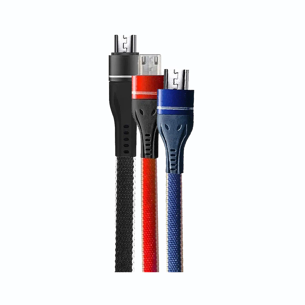 Cable USB cargador Denim Soul reforzado textil 2a