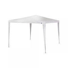 Gazebo Poliester Oxford Branco Com Silvercoating 3m X 3m Mor