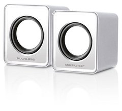 Caixa De Som 2.0 Mini 3w Rms Branco Multilaser - Sp199
