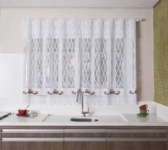 Cortina Linha Valencia Com Estampa 150cm + 30cm X 200cm Inte na internet