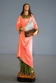 Imagem De Santa Cecília 30cm Pintura Automotiva