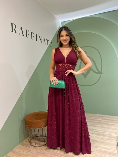 VESTIDO DE FESTA MARSALA 