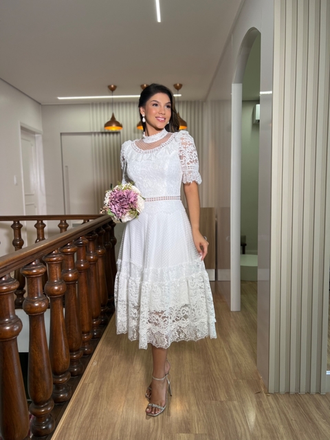 VESTIDO MIDI BRANCO 