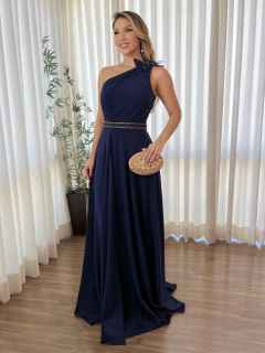 VESTIDO DE FESTA AZUL MARINHO PARA ALUGUEL EM TAGUATINGA