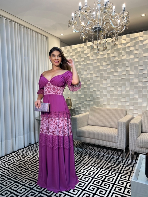VESTIDO DE FESTA ROXO 