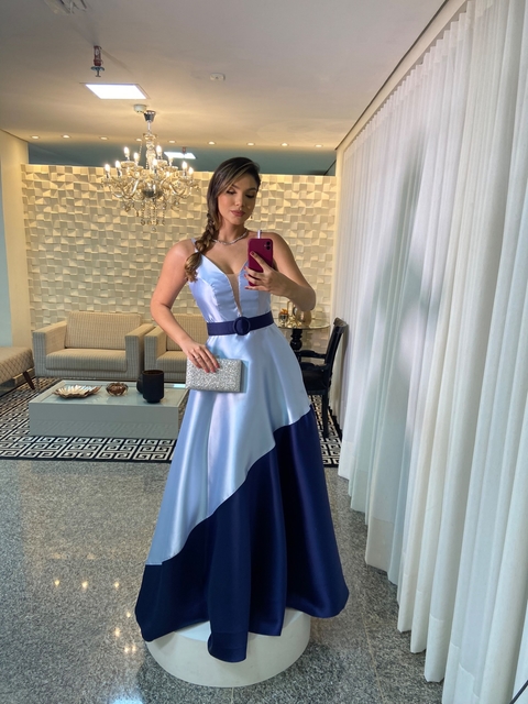 VESTIDO DE FESTA AZUL 
