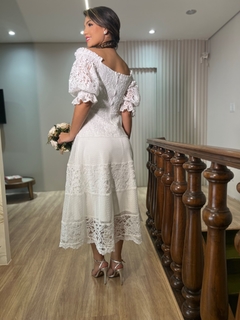 VESTIDO MIDI DE NOIVA DISPONÍVEL PARA LOCAÇÃO (3568) - comprar online