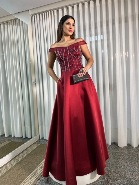 VESTIDO DE FESTA DISPONÍVEL PARA LOCAÇÃO (6063)