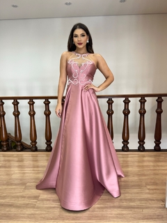 VESTIDO DE FESTA ROSADO 