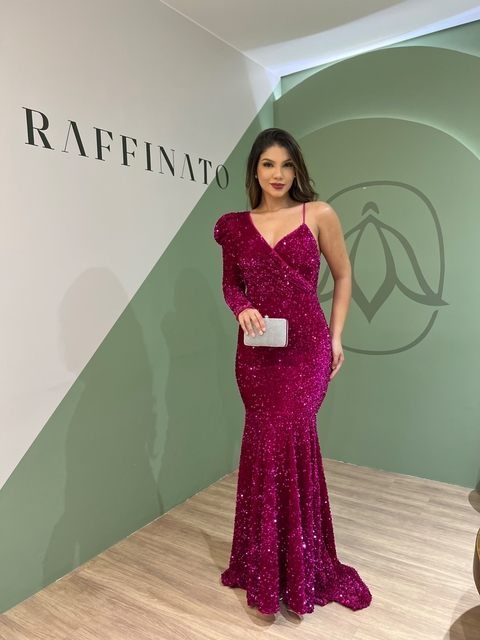 VESTIDO DISPONÍVEL PARA LOCAÇÃO ROSA FÚCSIA (1074)