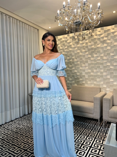 VESTIDO DE FESTA AZUL SERENITY 