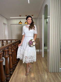 VESTIDO MIDI DE NOIVA DISPONÍVEL PARA LOCAÇÃO (3319) na internet