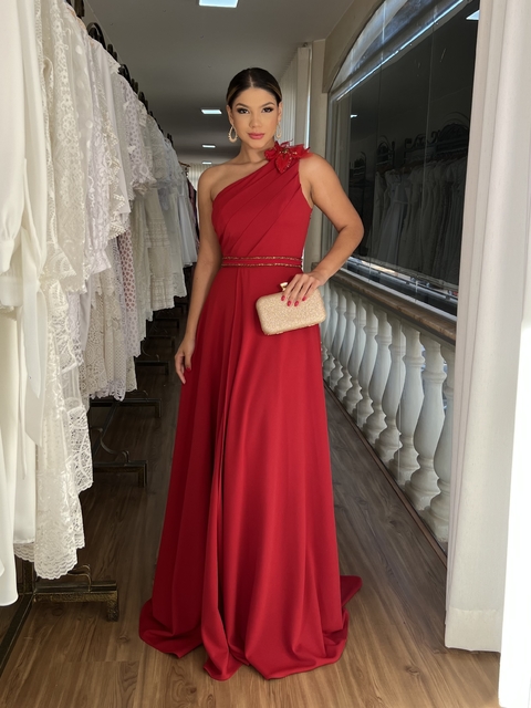 aluguel de vestido de festa vermelho em taguatinga