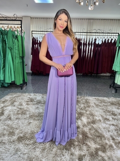 VESTIDO DE FESTA LILÁS DISPONÍVEL PARA LOCAÇÃO (3679)