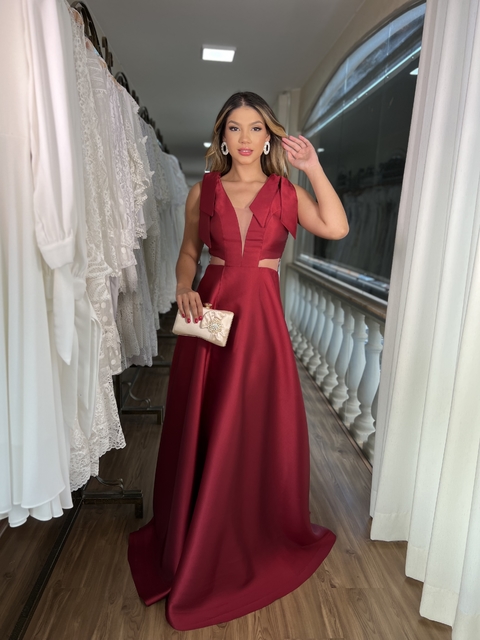 Vestido de Festa Marsala 