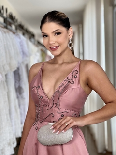 VESTIDO DE FESTA ROSA DISPONÍVEL PARA LOCACÃO (5861) - comprar online