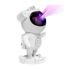 PROYECTOR ASTRONAUTA ROBOT NIEBLA ESTRELLAS LUNA PARLANTE R3353