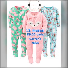 Pijama plush Carter’s NOVO. 12 meses Rosa esgotado