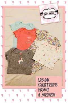 125,00 Carter’s 6 meses kit body novo