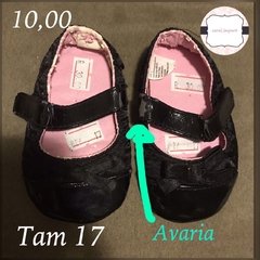 Sapatinho preto 10,00 avaria desapego