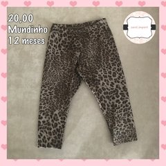 Legging Mundinho 12 meses desapego 15,00