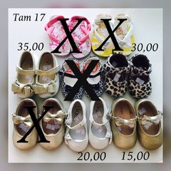90,00 kit 4 sapatinhos desapego tam 17