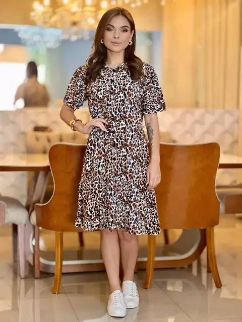 chemise Curta Estampada