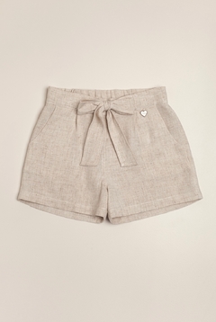 short de lino con lazo