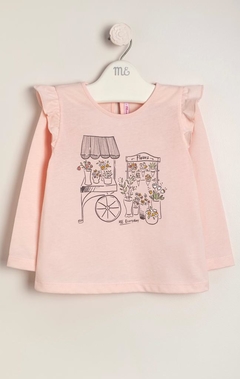 Remera manga larga fleurs