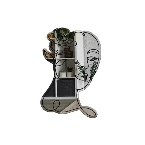Espelho Decorativo Acrílico - Girl Flower II - comprar online
