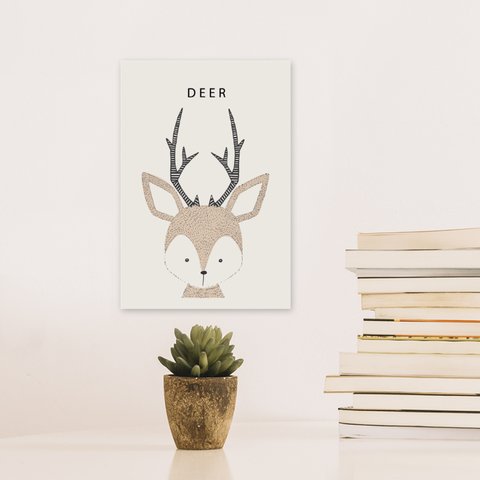 Placa Decor - Veado Escandinavo