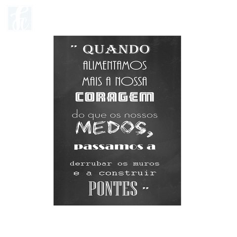 Placa Decor Frases - Coragem - comprar online