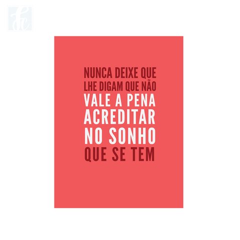 Placa Decor Frases - Acredite Em Seus Sonhos - comprar online