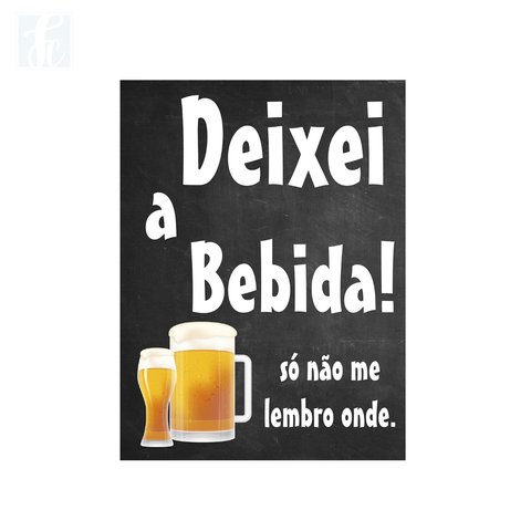 Placa Decor Frases - Cerveja - comprar online