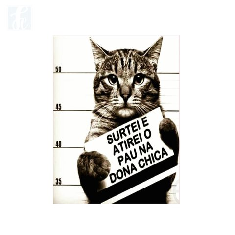 Placa Decor Frases - Atirei o Pau na Dona Chica - comprar online