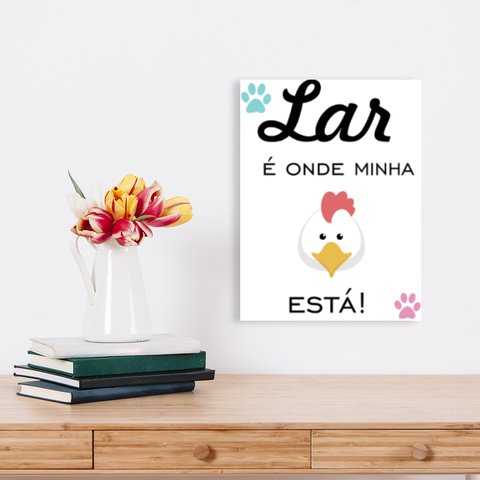 Placa Decorativa Pet - Galinha