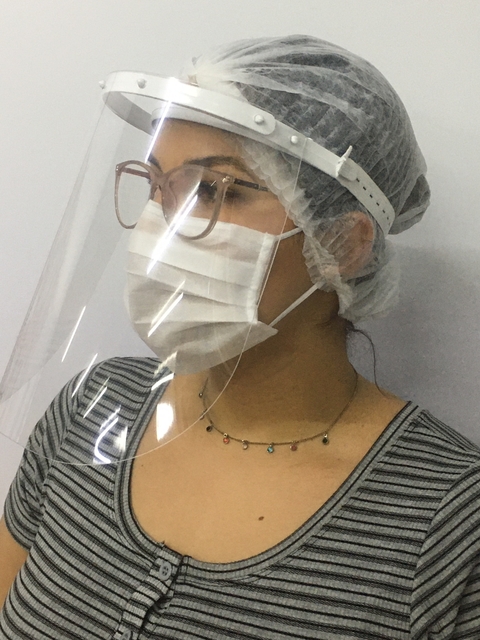 Kit 100 Máscaras Transparente Viseira Protetor Facial Face Shield TOP - comprar online