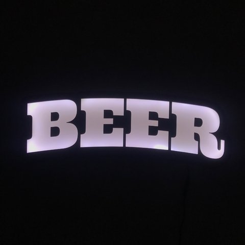 Painel Luminoso Led Cerveja Beer Branca - comprar online