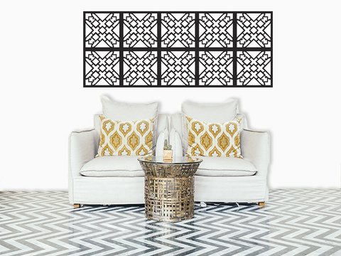 Kit com 10 Painéis Vazados MDF - PV 0007