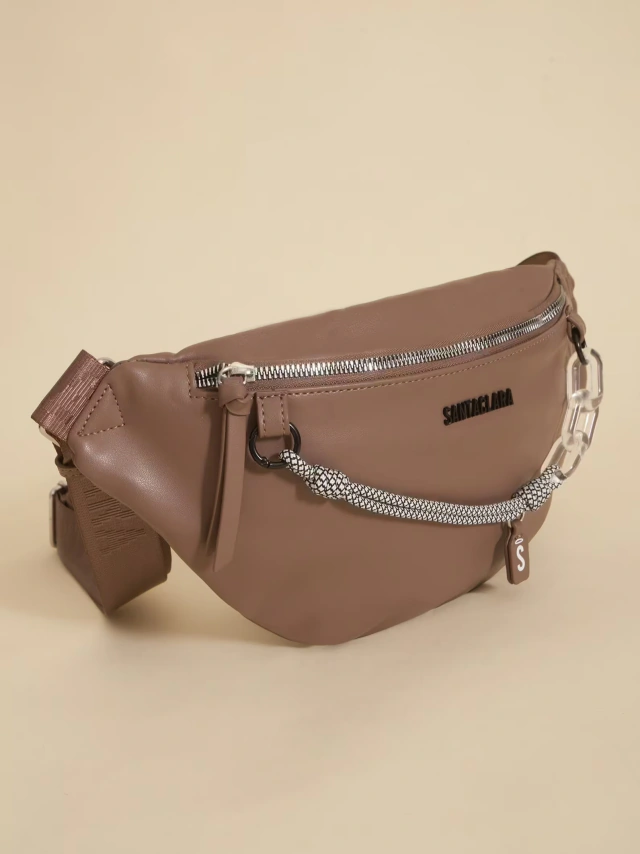 RIÑONERA MAXI NAVY CHARM - Canela