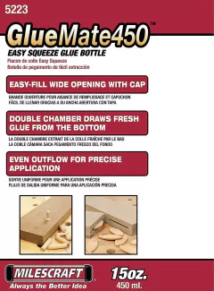 Imagen de Milescraft Combo Botellas Cola Carpinteria + Set 2 Brochas