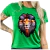 Camiseta T-shirt Baby Look Feminina Basica Casual Leão de juda cruz moda Evangelica Malha algodão - loja online