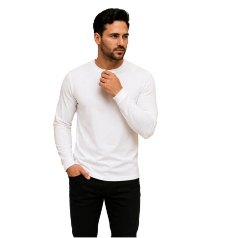 Camiseta Masculina Manga Longa 100% Algodão