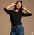 Kit 2 Camiseta manga Longa Feminina Malha Algodão Premium